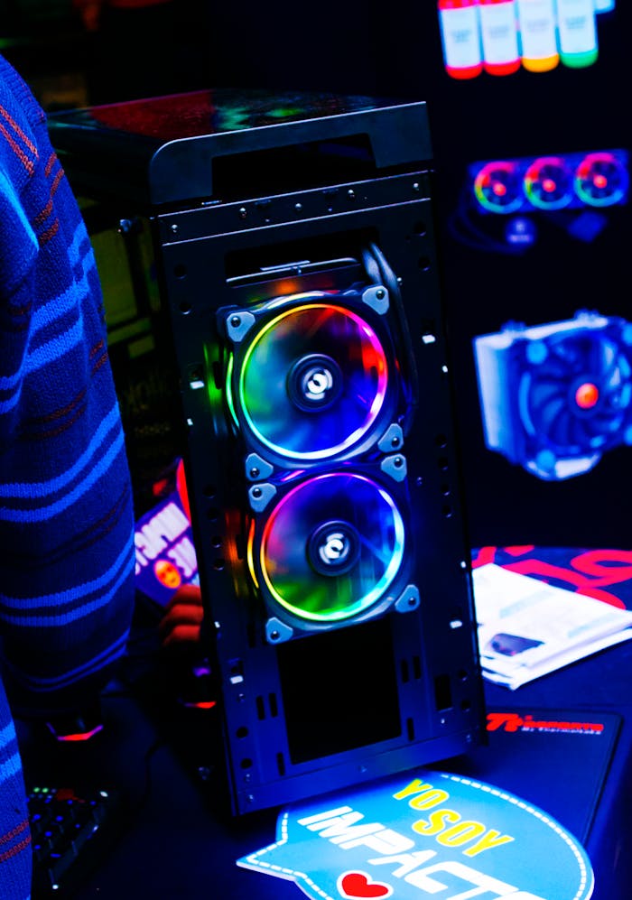 Neon Light Speaker on Table